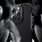Benks iPhone 15 Pro Max Kuori MagSafe Kevlar Musta