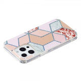 iPhone 15 Pro Max Kuori Marmorikuvio Punainen Vaaleanpunainen