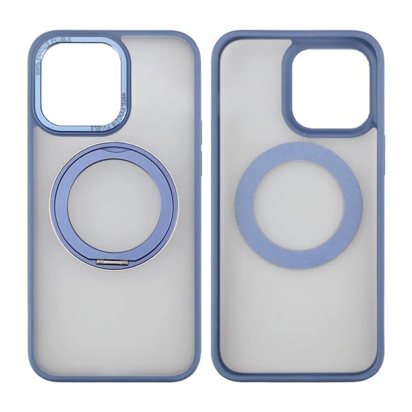Rvelon iPhone 15 Pro Max Kuori Kääntyvä MagSafe Jalusta Sininen