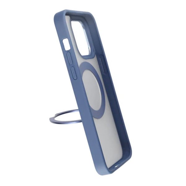 Rvelon iPhone 15 Pro Max Kuori Kääntyvä MagSafe Jalusta Sininen