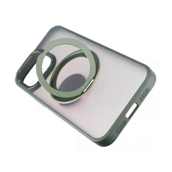 Rvelon iPhone 15 Pro Max Kuori Käännettävä MagSafe-jalusta Vihreä