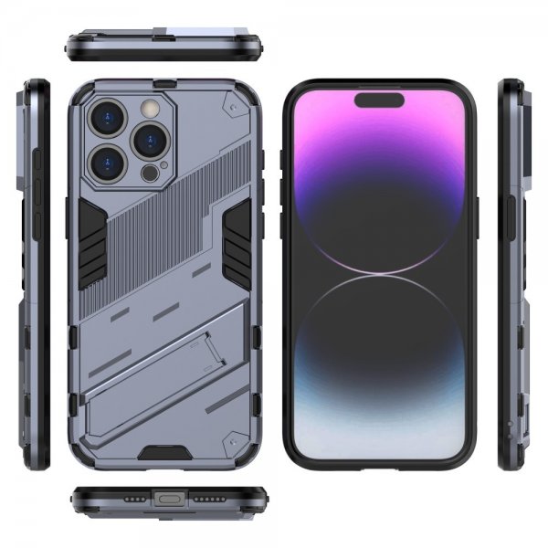 iPhone 15 Pro Max Kuori jalustalla, tummansininen