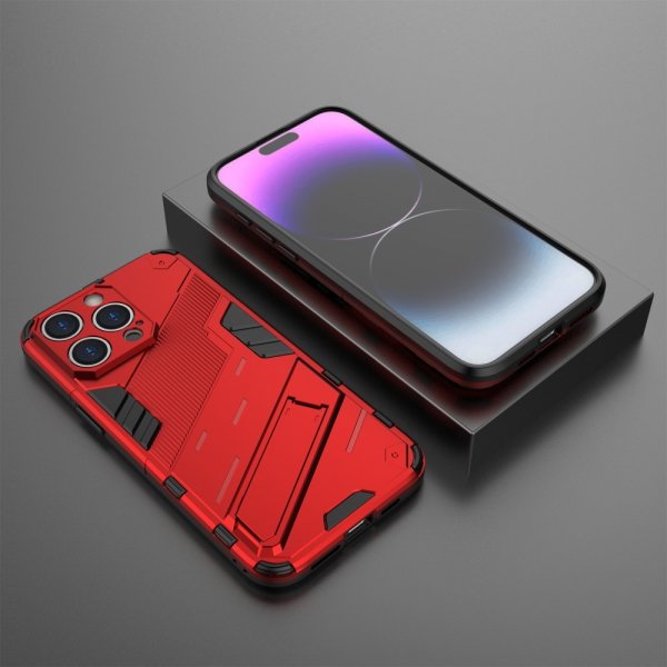 iPhone 15 Pro Max Kuori Jalustalla Punainen