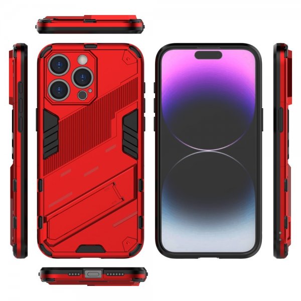 iPhone 15 Pro Max Kuori Jalustalla Punainen