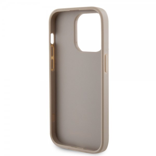Guess iPhone 15 Pro Max Kuori Metal Logo Strass Kulta