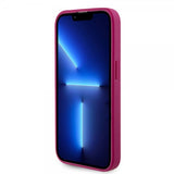 Guess iPhone 15 Pro Max Kuori Metallilogo Strassi Metallinpinkki