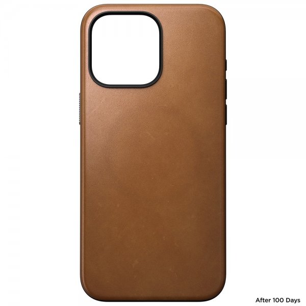 Nomad iPhone 15 Pro Max -suojakuori Modern Leather Case English Tan