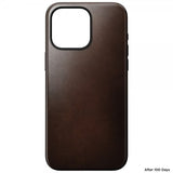 Nomad iPhone 15 Pro Max Kuori Modern Leather Case Horween Rustic Brown