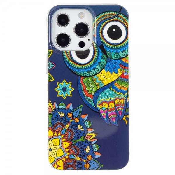 iPhone 15 Pro Max Kuori Motivoitu Sininen Pöllö