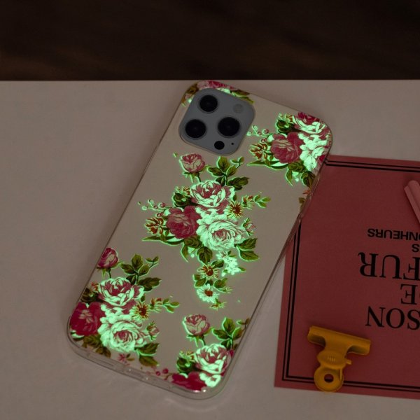 iPhone 15 Pro Max Kuori Kuvio Ruusuja Valkoinen