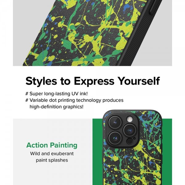 Ringke iPhone 15 Pro Max Kuori Onyx Design Action Painting