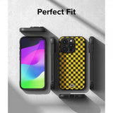 Ringke iPhone 15 Pro Max -suojakuori, Onyx Design, Checkerboard Yellow