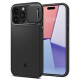 Spigen iPhone 15 Pro Max -suojakuori Optik Armor MagFit Musta