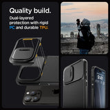 Spigen iPhone 15 Pro Max -suojakuori Optik Armor MagFit Musta