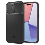 Spigen iPhone 15 Pro Max -suojakuori Optik Armor MagFit Musta