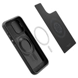 Spigen iPhone 15 Pro Max -suojakuori Optik Armor MagFit Musta