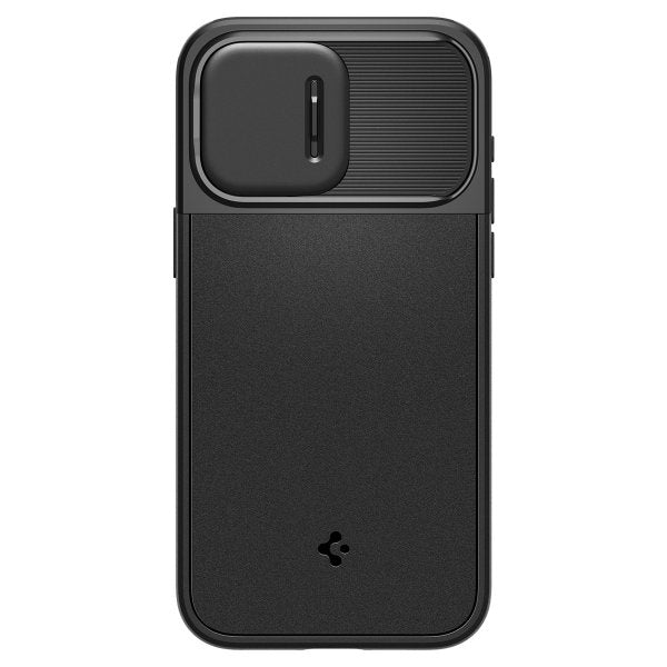Spigen iPhone 15 Pro Max -suojakuori Optik Armor MagFit Musta