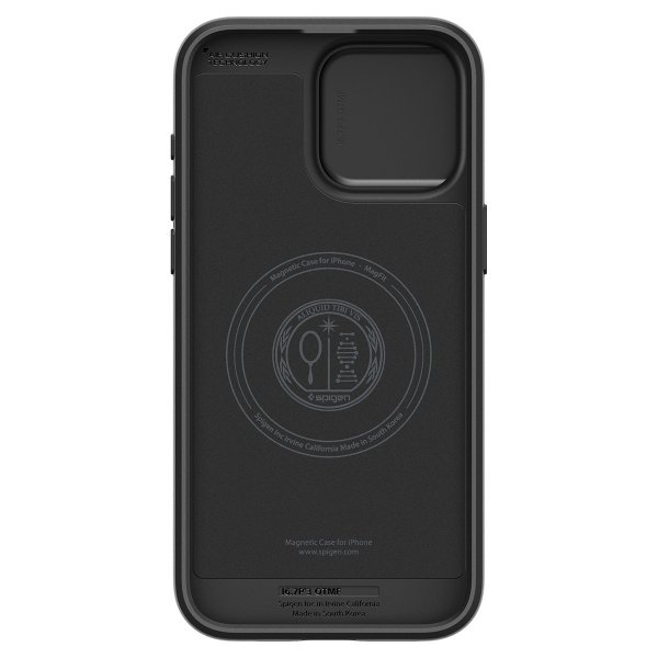 Spigen iPhone 15 Pro Max -suojakuori Optik Armor MagFit Musta