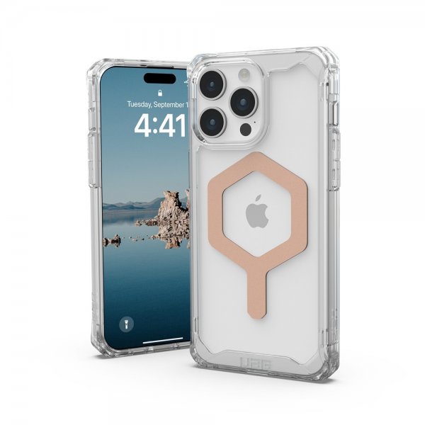 Urban Armor Gear (UAG) iPhone 15 Pro Max Kuori Plyo MagSafe Ice Rose Gold