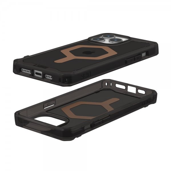 Urban Armor Gear (UAG) iPhone 15 Pro Max -suojakuori Plyo MagSafe, musta/pronssi