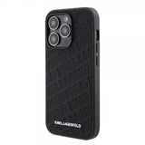 Karl Lagerfeld iPhone 15 Pro Max Kuori Quilted K Pattern Musta