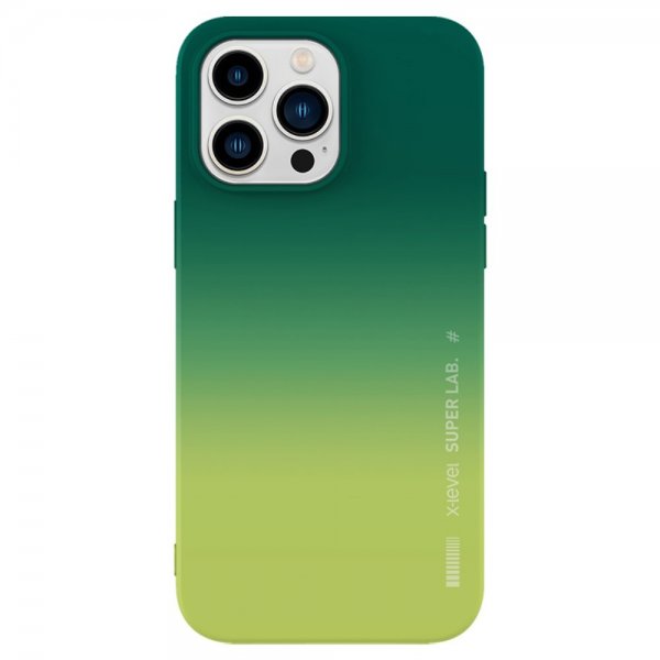 X-Level iPhone 15 Pro Max -kuori Rainbow Series keltainen