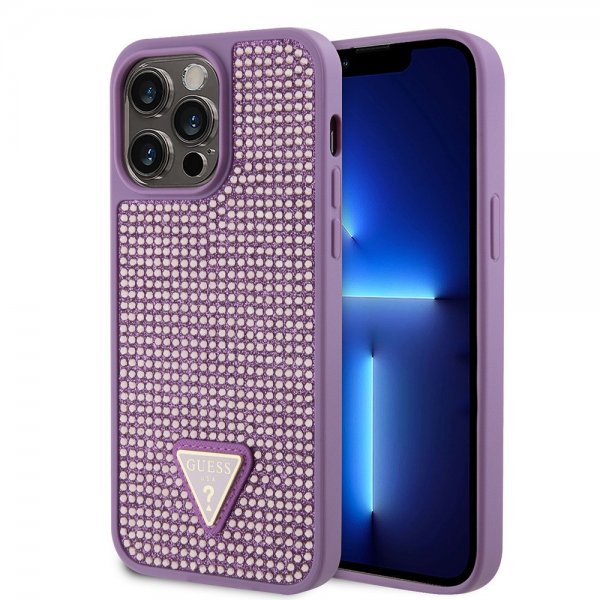 Guess iPhone 15 Pro Max Kuori Rhinestone Lila