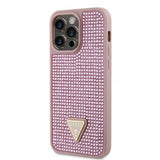 Guess iPhone 15 Pro Max Suojakuori Rhinestone Ruusukulta