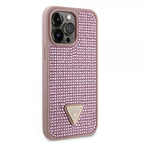 Guess iPhone 15 Pro Max Suojakuori Rhinestone Ruusukulta