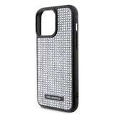 Karl Lagerfeld iPhone 15 Pro Max Kuori Rhinestone Silver