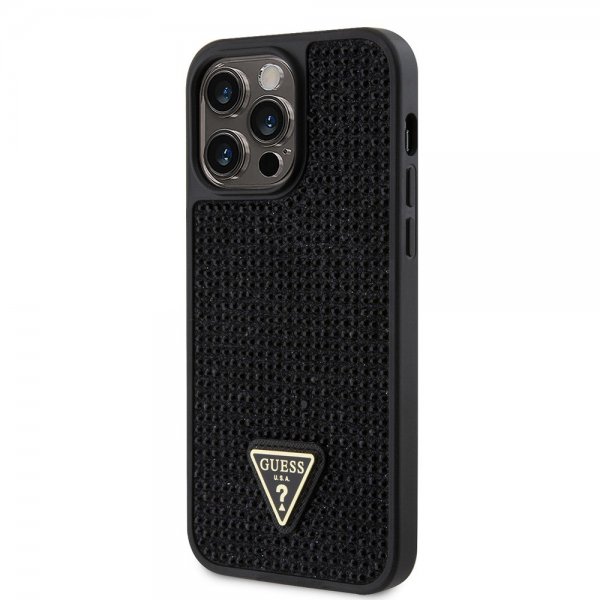 Guess iPhone 15 Pro Max Kuori Rhinestone Musta