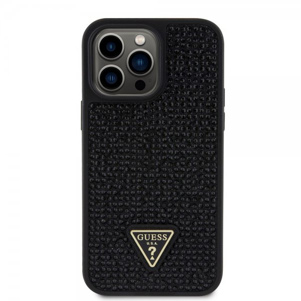 Guess iPhone 15 Pro Max Kuori Rhinestone Musta