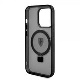 Ferrari iPhone 15 Pro Max Kuori Sormusteline MagSafe Musta