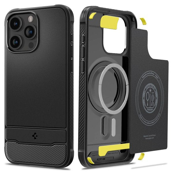 Spigen iPhone 15 Pro Max Kuori Rugged Armor MagFit Matte Black