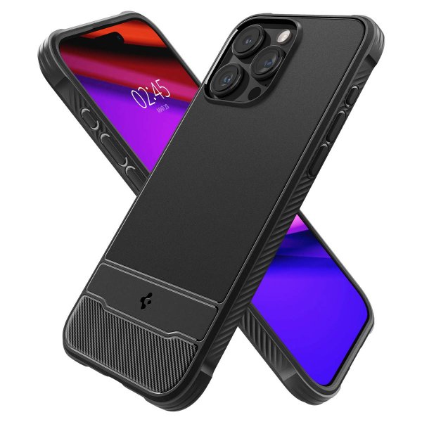 Spigen iPhone 15 Pro Max Kuori Rugged Armor MagFit Matte Black