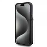 Karl Lagerfeld iPhone 15 Pro Max Suojakuori Saffiano Korttipaikat & Teline Musta