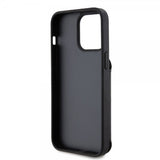 Karl Lagerfeld iPhone 15 Pro Max Suojakuori Saffiano Korttipaikat & Teline Musta