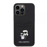 Karl Lagerfeld iPhone 15 Pro Max Saffiano Double Cardslot Musta
