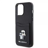 Karl Lagerfeld iPhone 15 Pro Max Saffiano Double Cardslot Musta