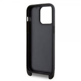Karl Lagerfeld iPhone 15 Pro Max Saffiano Karl & Choupette Crossbody -suojakuori, musta