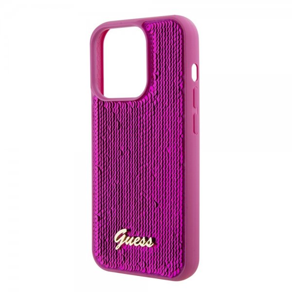 Guess iPhone 15 Pro Max Kuori Sequin Fuschia