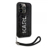 Karl Lagerfeld iPhone 15 Pro Max Kuori Sequin Musta