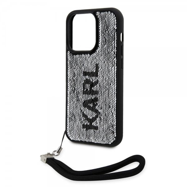 Karl Lagerfeld iPhone 15 Pro Max Kuori Sequin Musta