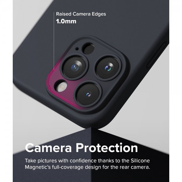 Ringke iPhone 15 Pro Max Kuori Silicone Magnetic Deep Blue