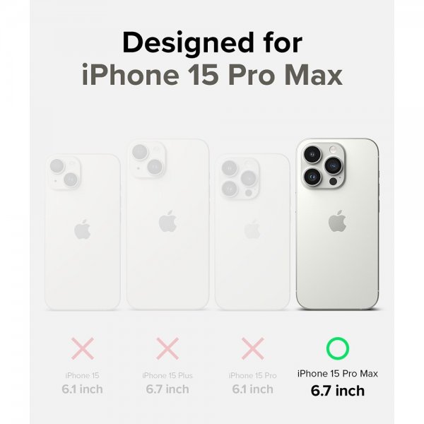 Ringke iPhone 15 Pro Max Kuori Silicone Magnetic Harmaa