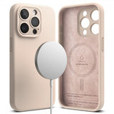 Ringke iPhone 15 Pro Max Kuori Silicone Magnetic Pink Sand
