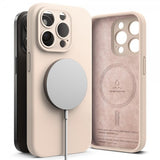 Ringke iPhone 15 Pro Max Kuori Silicone Magnetic Pink Sand