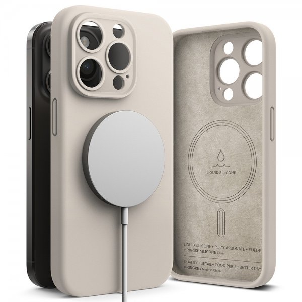 Ringke iPhone 15 Pro Max Kuori Silicone Magnetic Stone