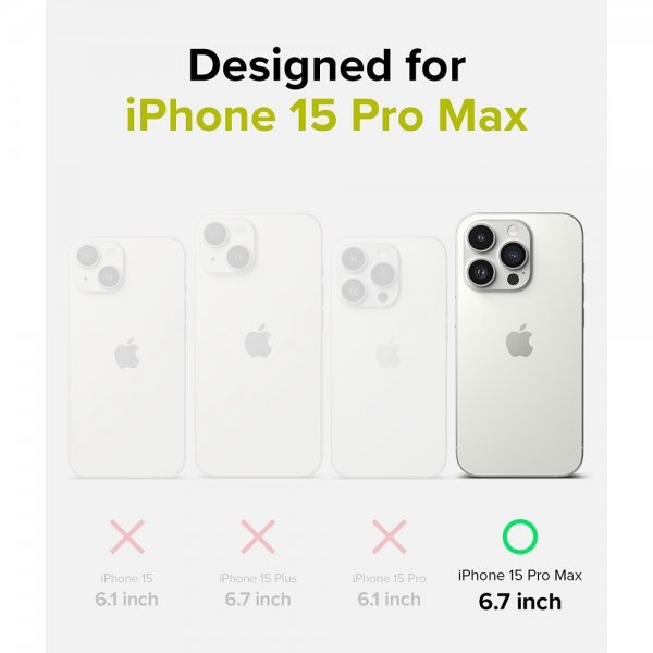 Ringke iPhone 15 Pro Max -silikonisuojakuori, magneettinen, Sunny Lime