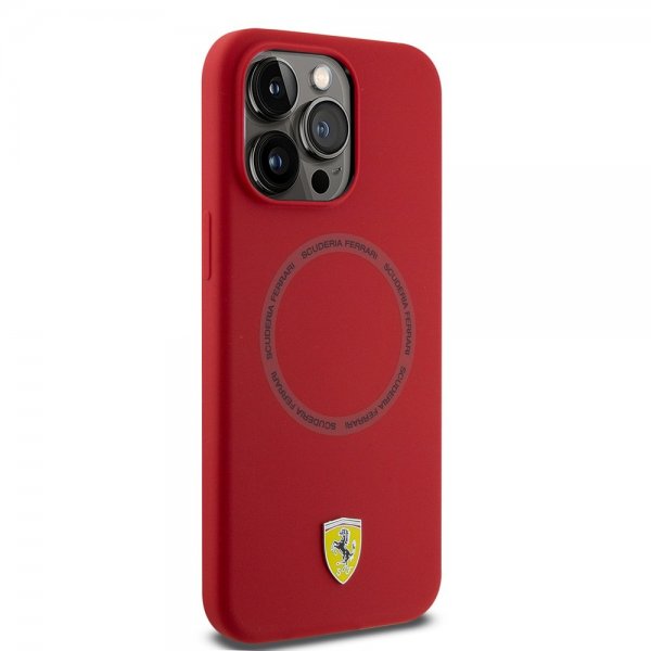 Ferrari iPhone 15 Pro Max kuoret silikoni MagSafe punainen